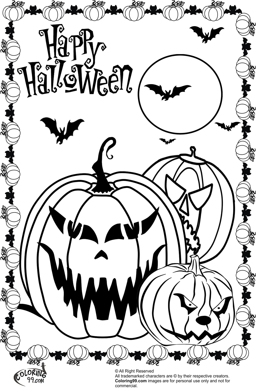 38 Halloween Fun Coloring Pages for All Ages Printable 5