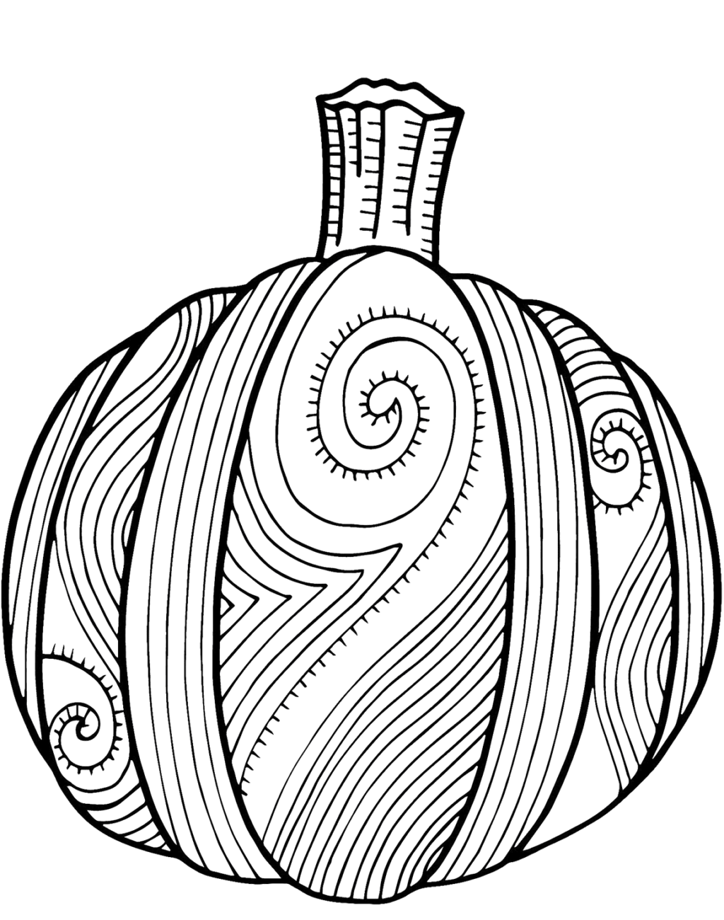 39 Pumpkin Coloring Pages for Kids and Adults - Free Printables 1