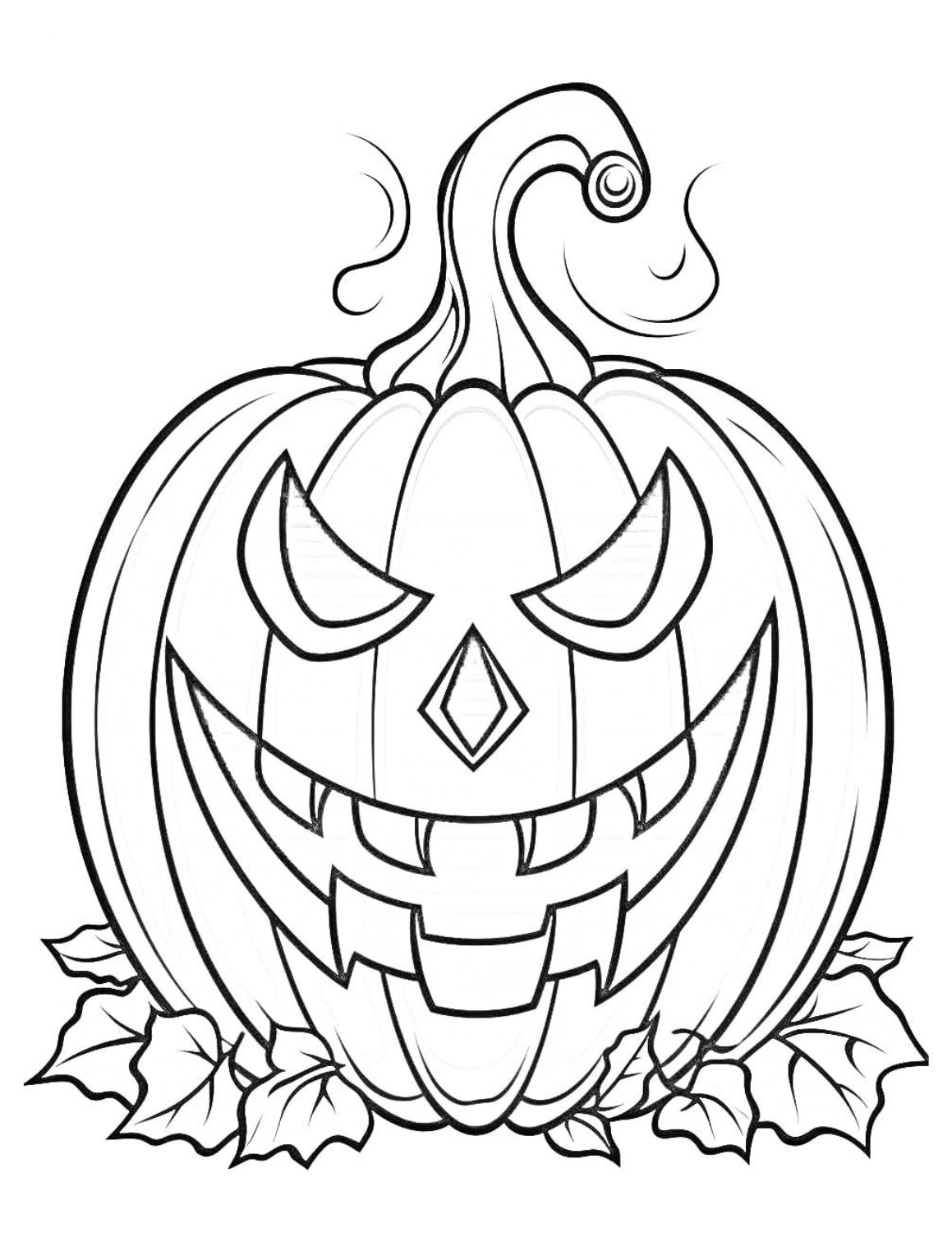 39 Pumpkin Coloring Pages for Kids and Adults - Free Printables 2