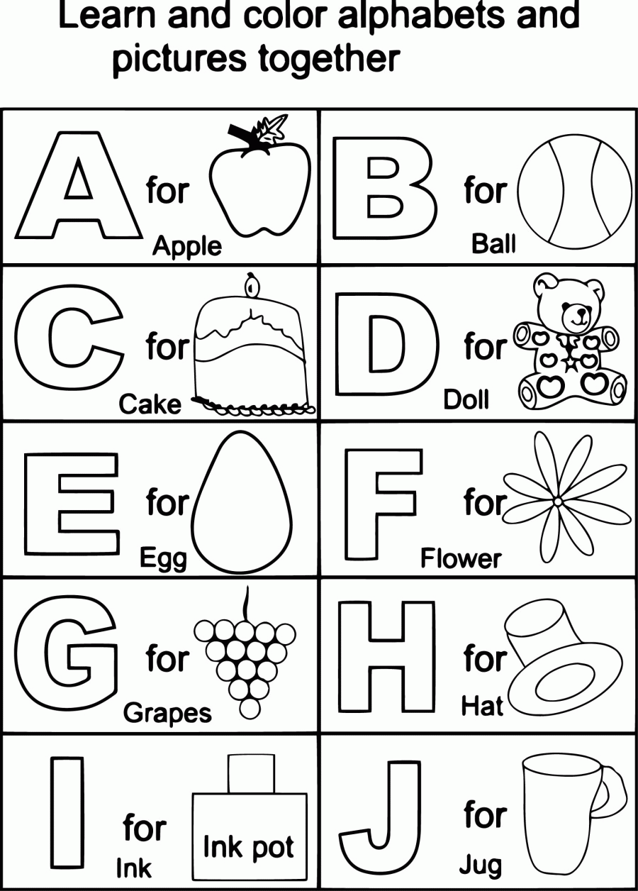 50+ Imaginative Alphabet Book Coloring Pages Printable