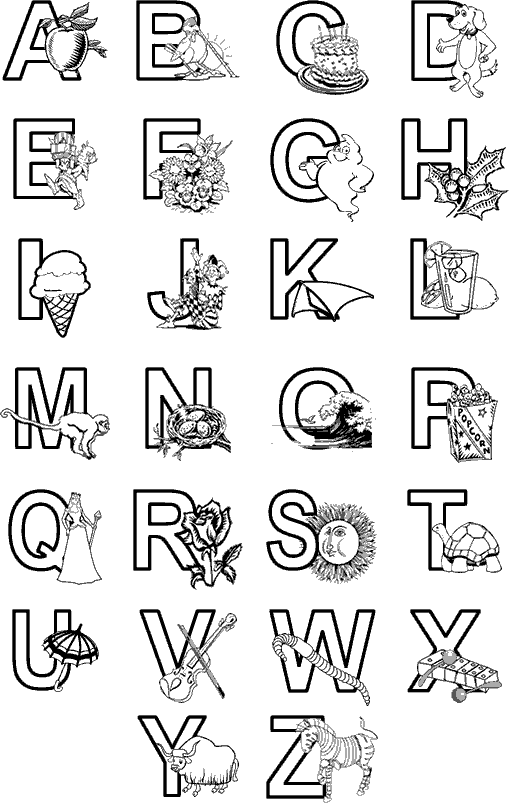 108+ Fun Alphabet Font Coloring Pages Printable