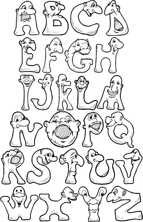 151+ Bright Alphabet Font Coloring Pages Printable