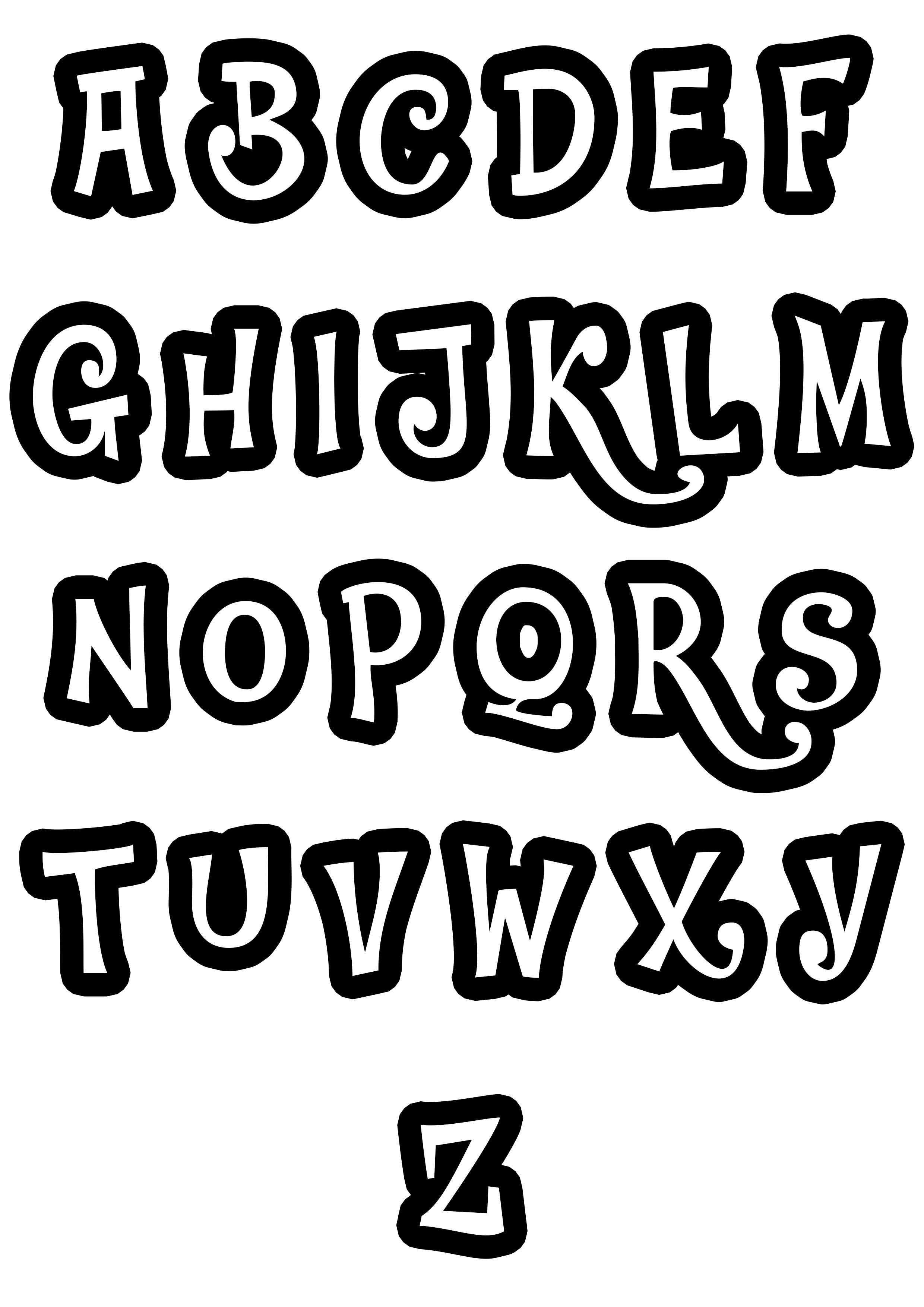 150+ Bright Alphabet Font Coloring Pages Printable