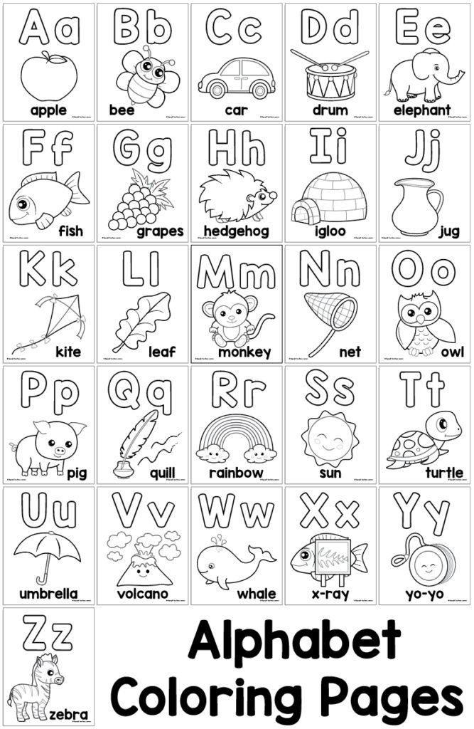 195+ Captivating Alphabet Font Coloring Pages Printable