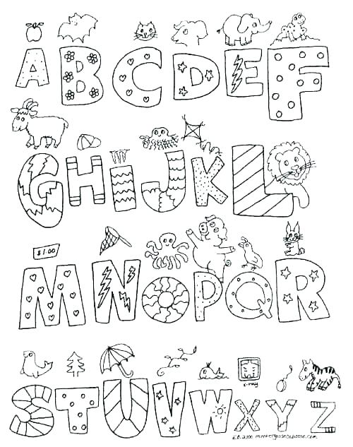 118+ Enchanting Alphabet Font Coloring Pages Printable