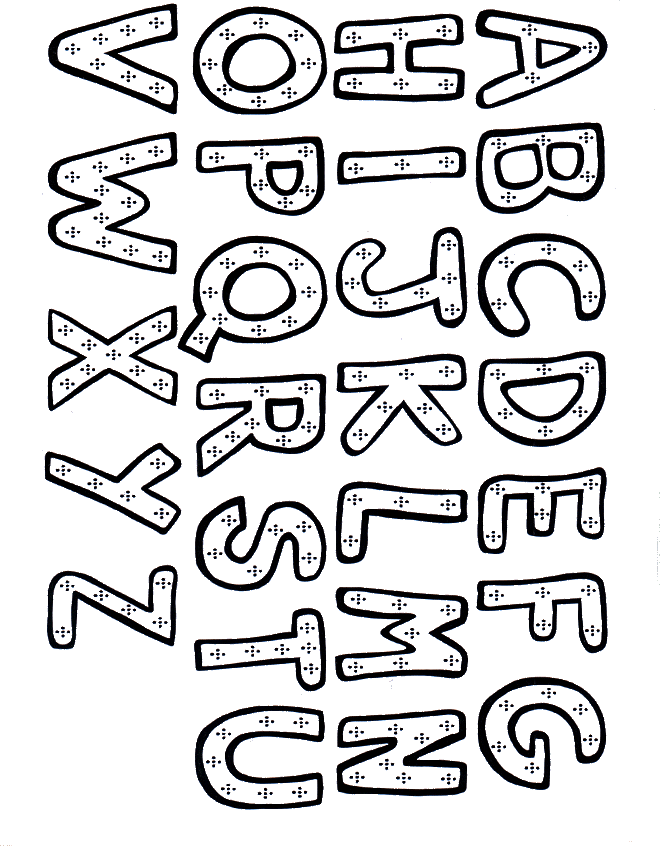 121+ Festive Alphabet Font Coloring Pages Printable