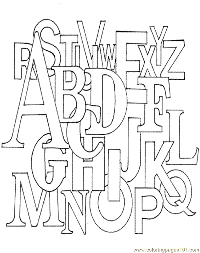 112+ Charming Alphabet Font Coloring Pages Printable