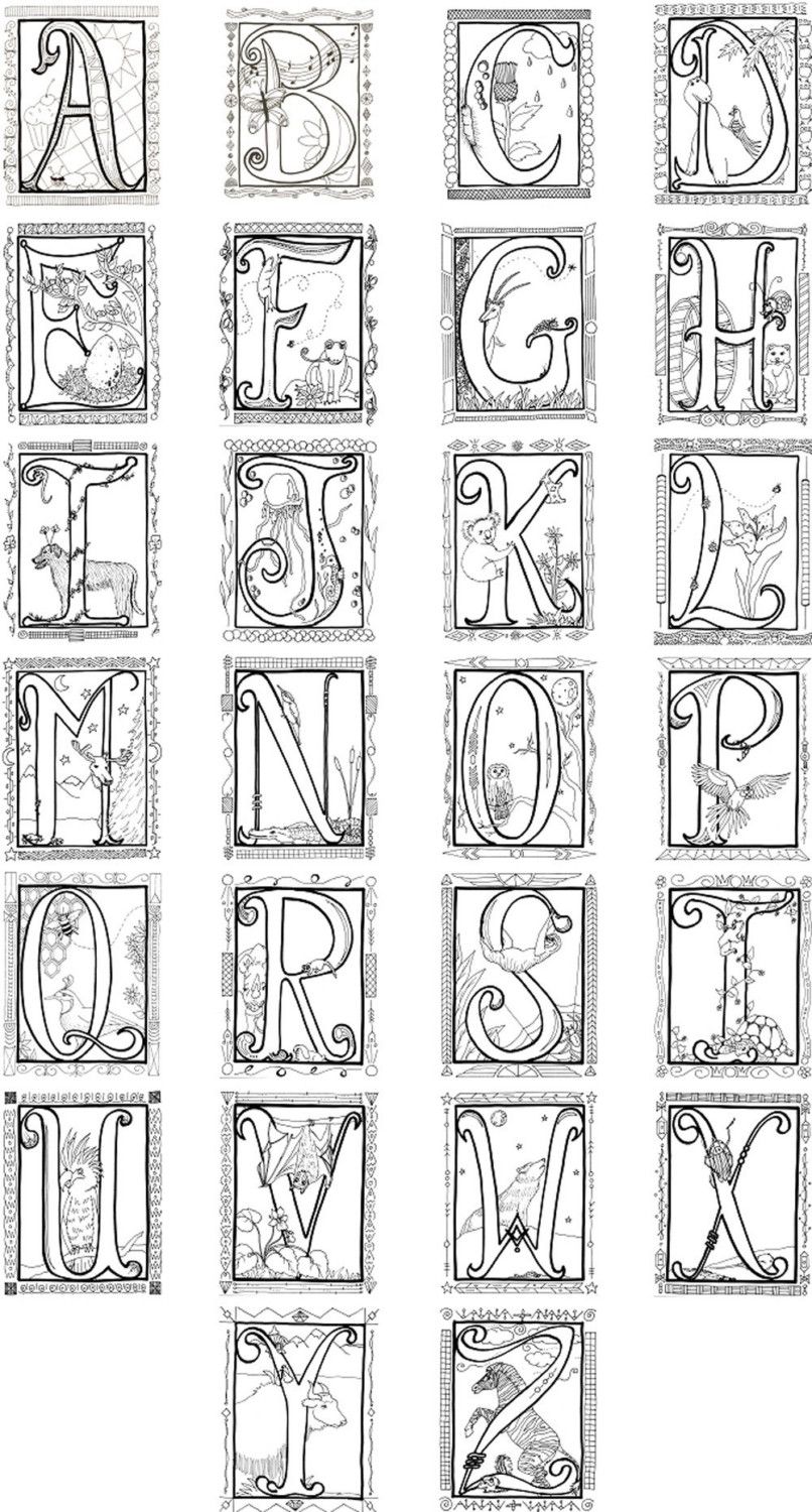 98+ Bright Alphabet Font Coloring Pages Printable