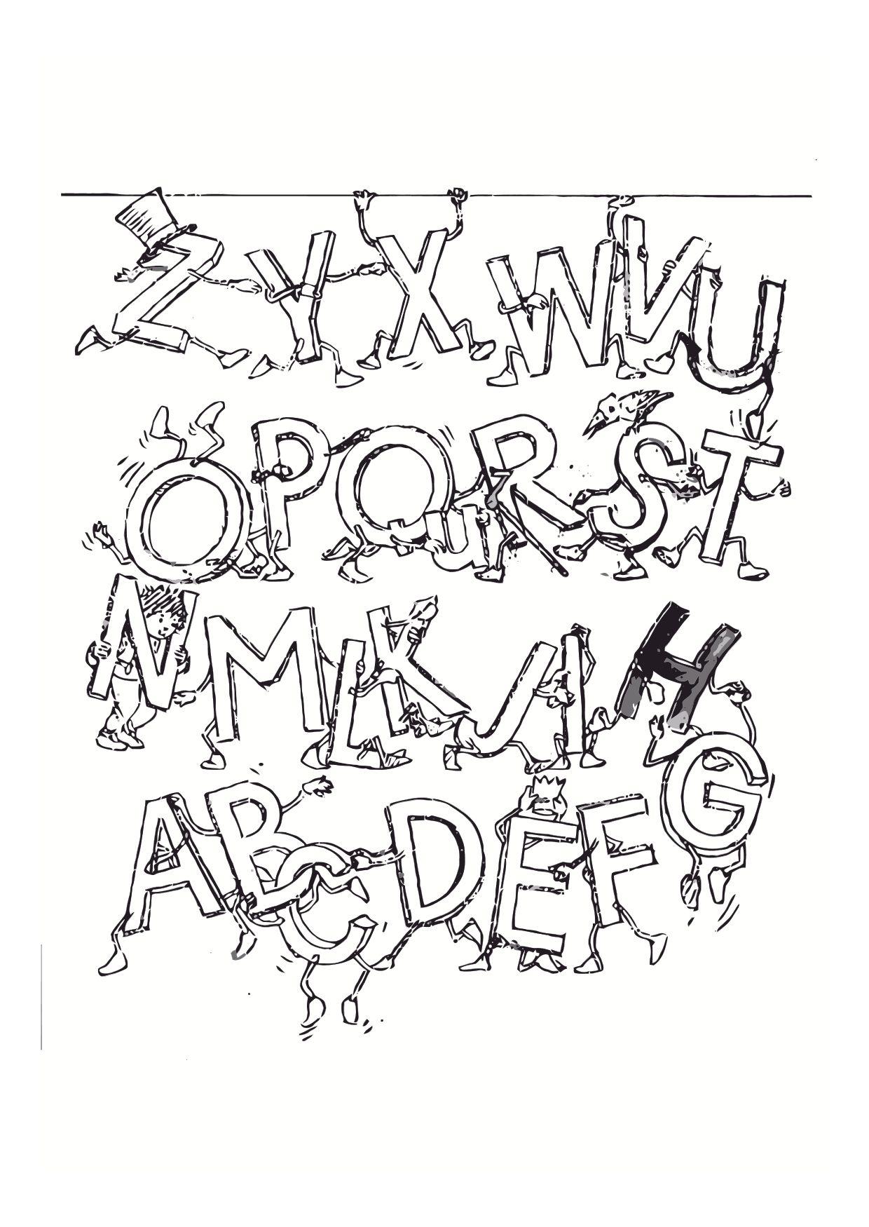 55+ Delightful Alphabet Font Coloring Pages Printable