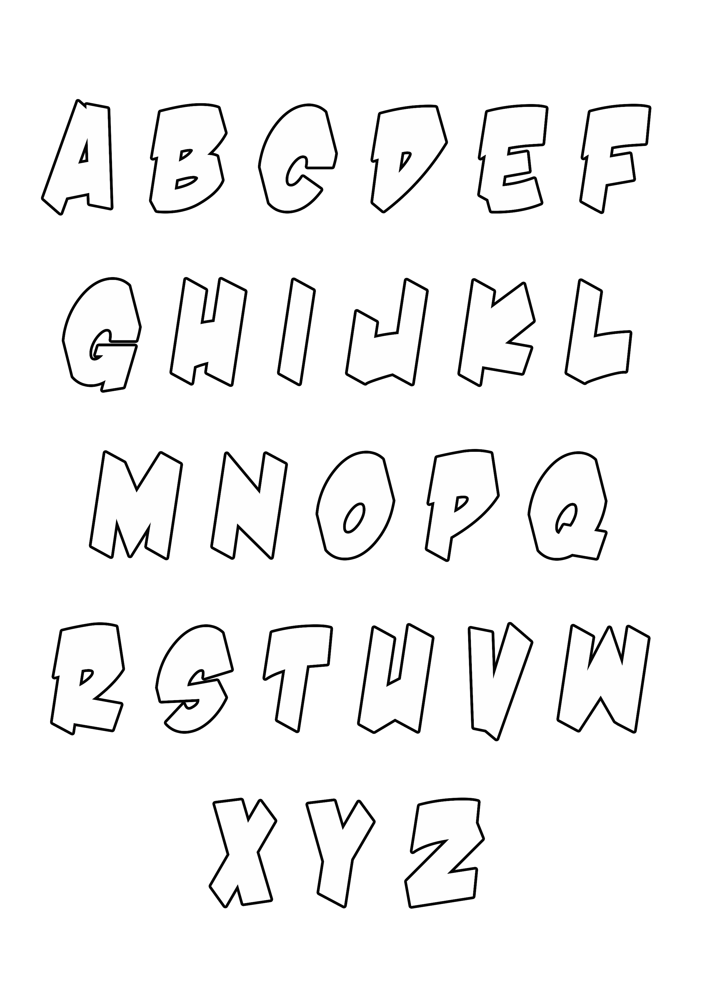 39+ Fun Alphabet Font Coloring Pages Printable