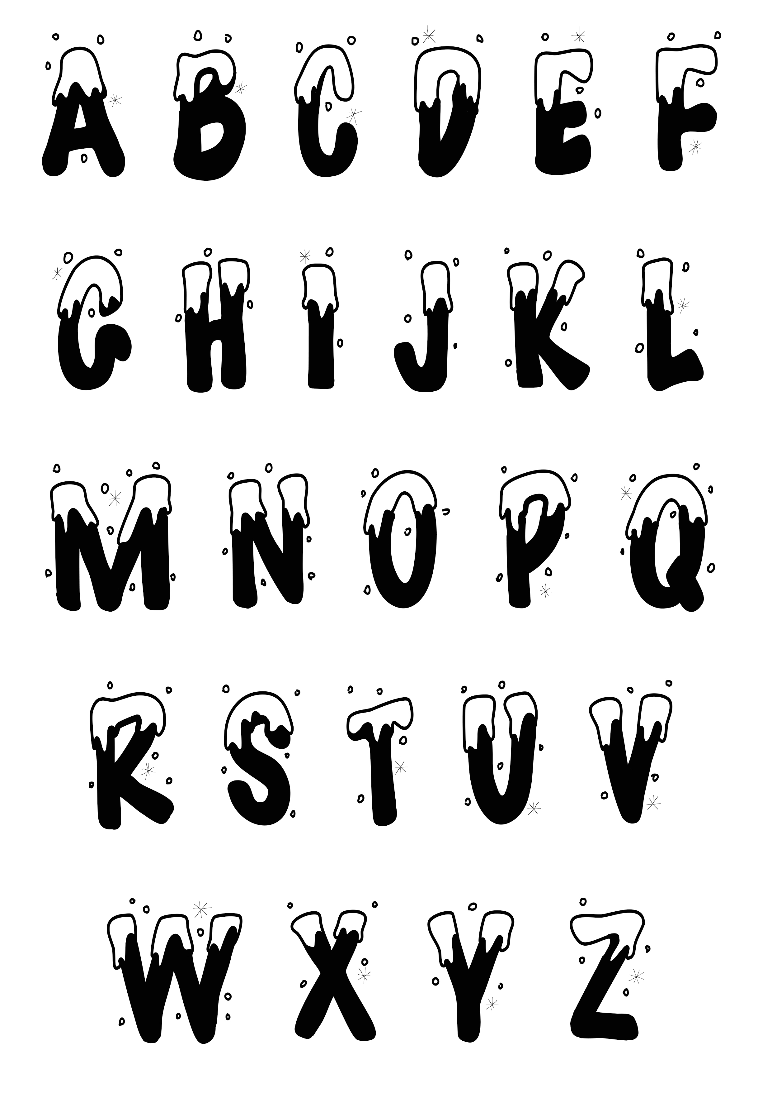 30+ Creative Alphabet Font Coloring Pages Printable