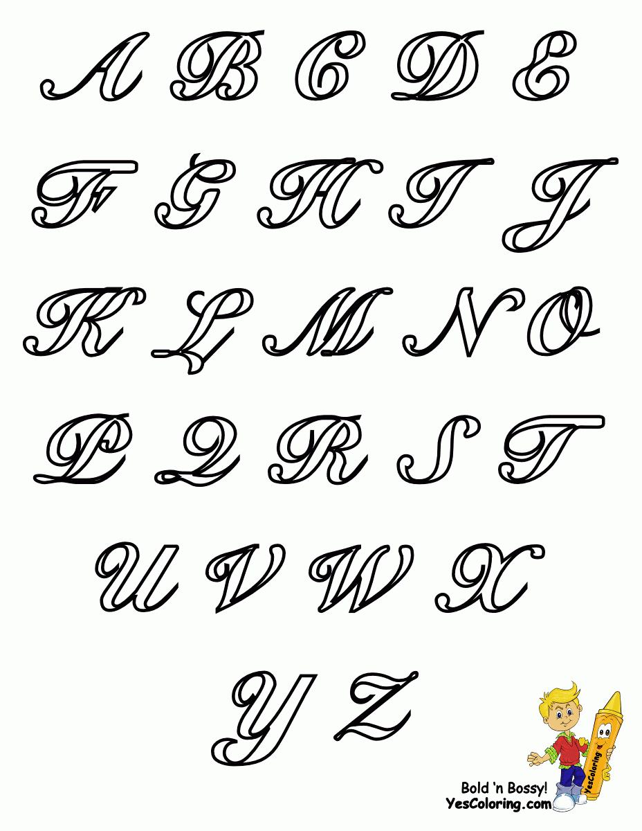 112+ Fantastic Alphabet Font Coloring Pages Printable