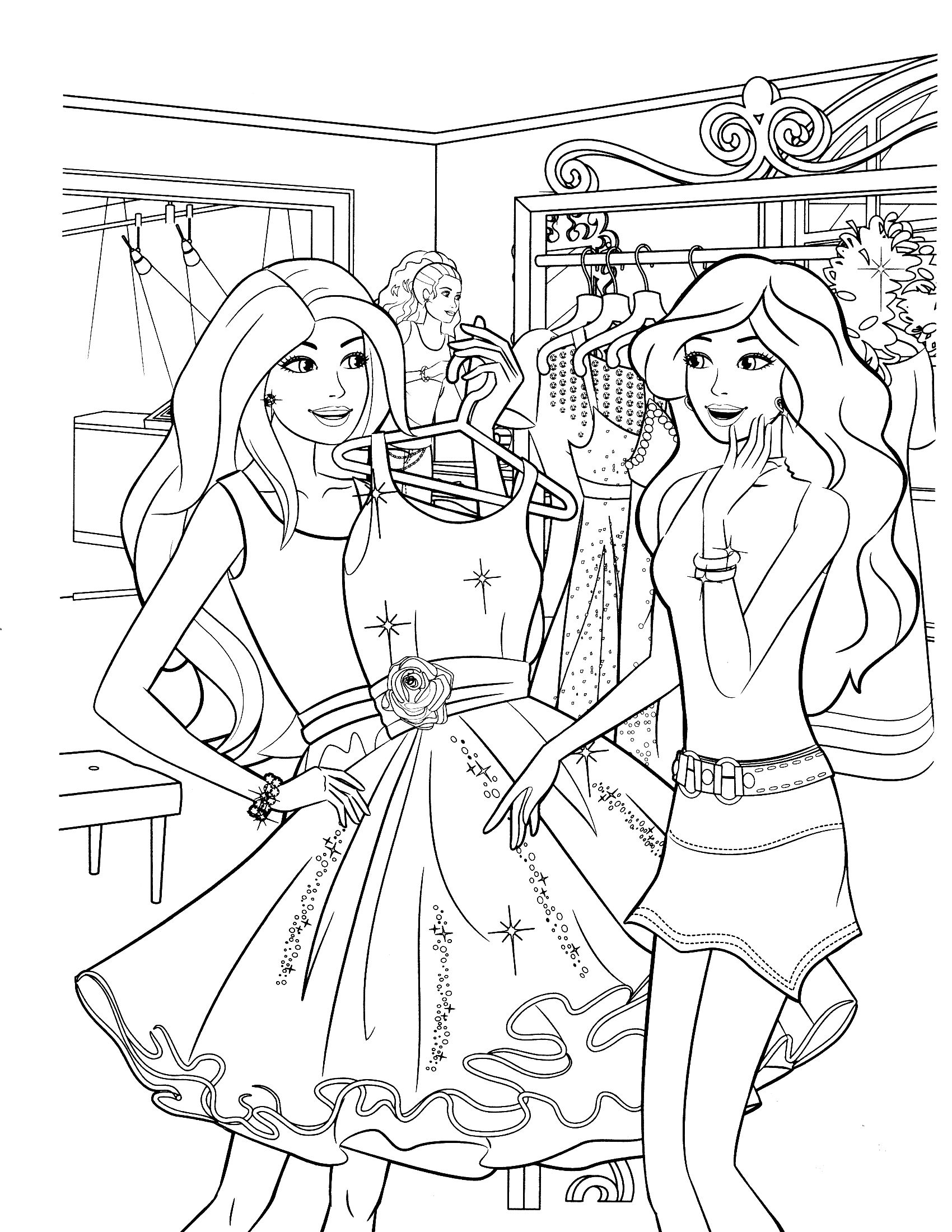 10+ Aesthetic Barbie Prom Coloring Pages Printable