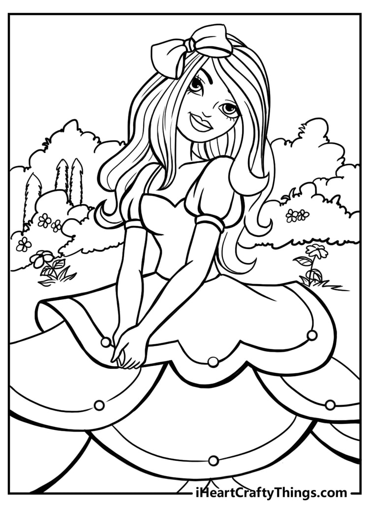 12+ Fun Barbie Prom Coloring Pages Printable