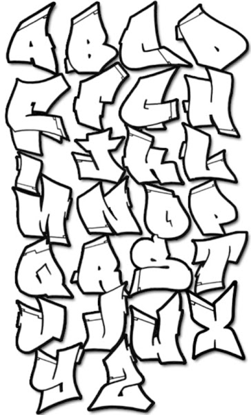 13+ Cheerful Graffiti Alphabet Coloring Pages Printable