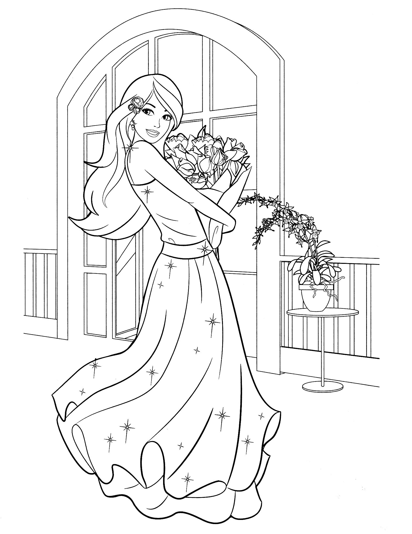 14+ Trendy Barbie Prom Coloring Pages Printable