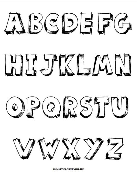 17+ Amazing Graffiti Alphabet Coloring Pages Printable