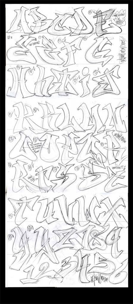 25+ Simple Graffiti Alphabet Coloring Pages Printable