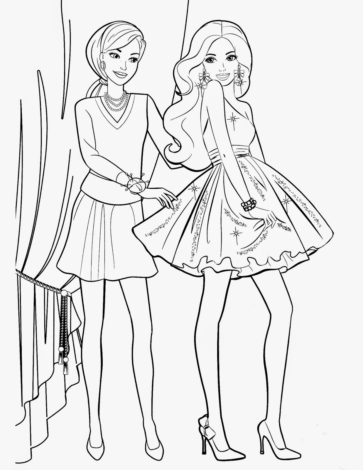 27+ Inspiring Barbie Prom Coloring Pages Printable