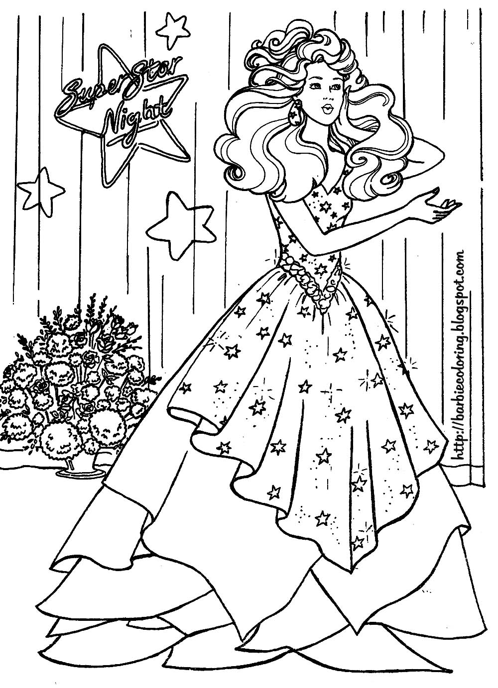 32+ Relaxing Barbie Prom Coloring Pages Printable