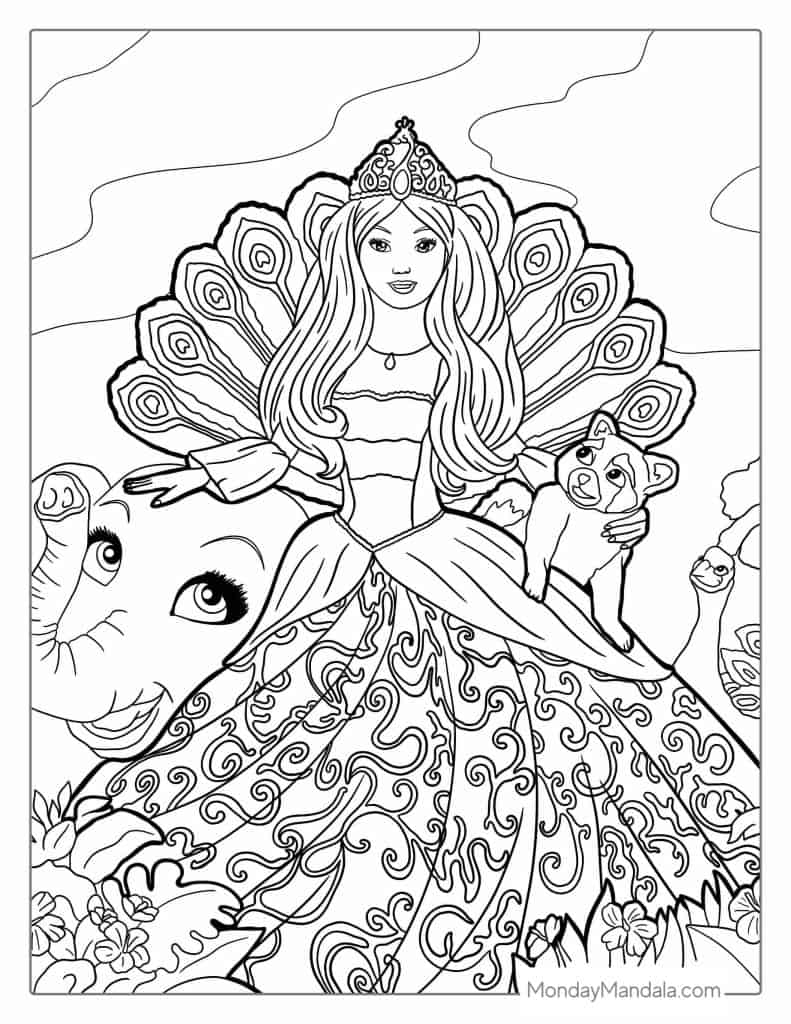 32+ Top Barbie Prom Coloring Pages Printable