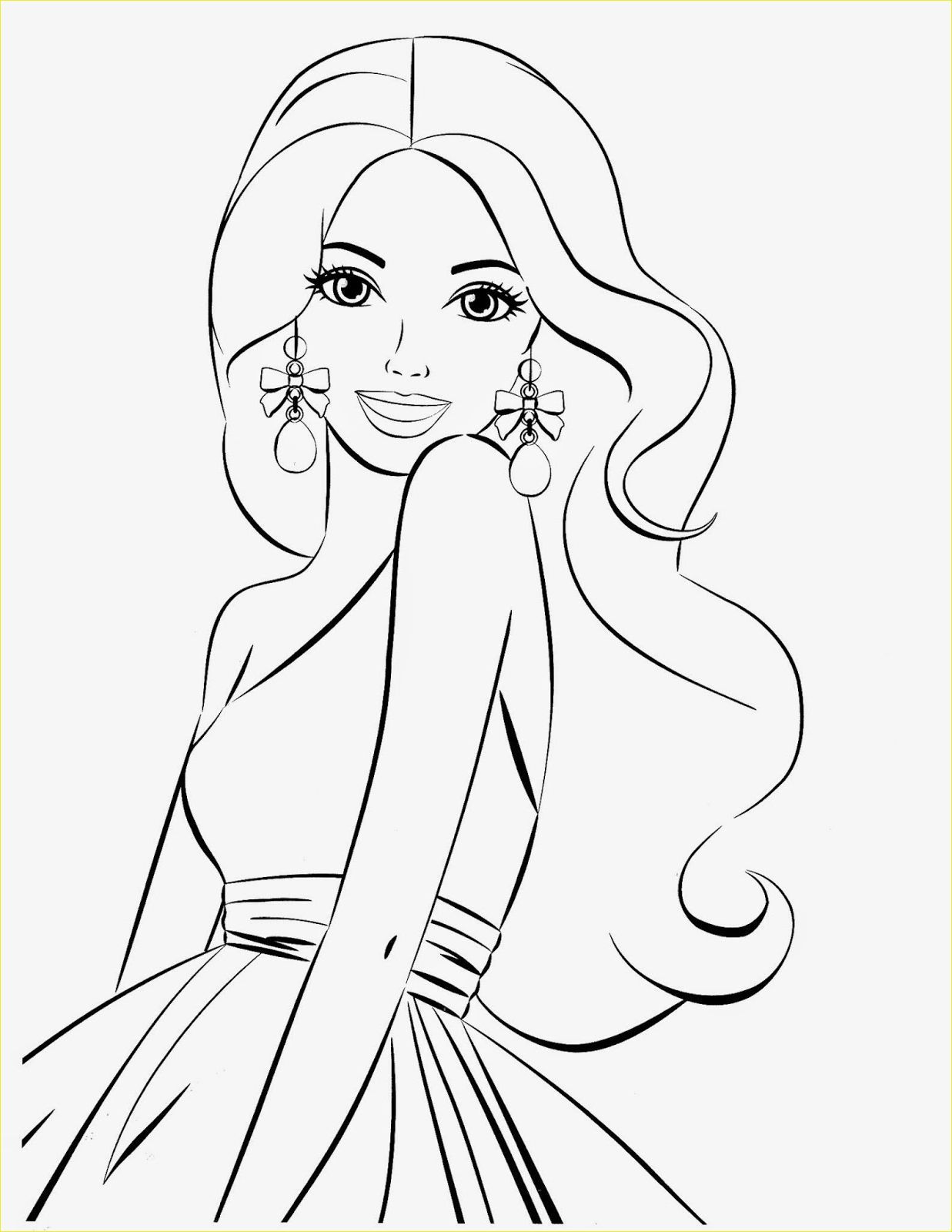 32+ Unique Barbie Prom Coloring Pages Printable