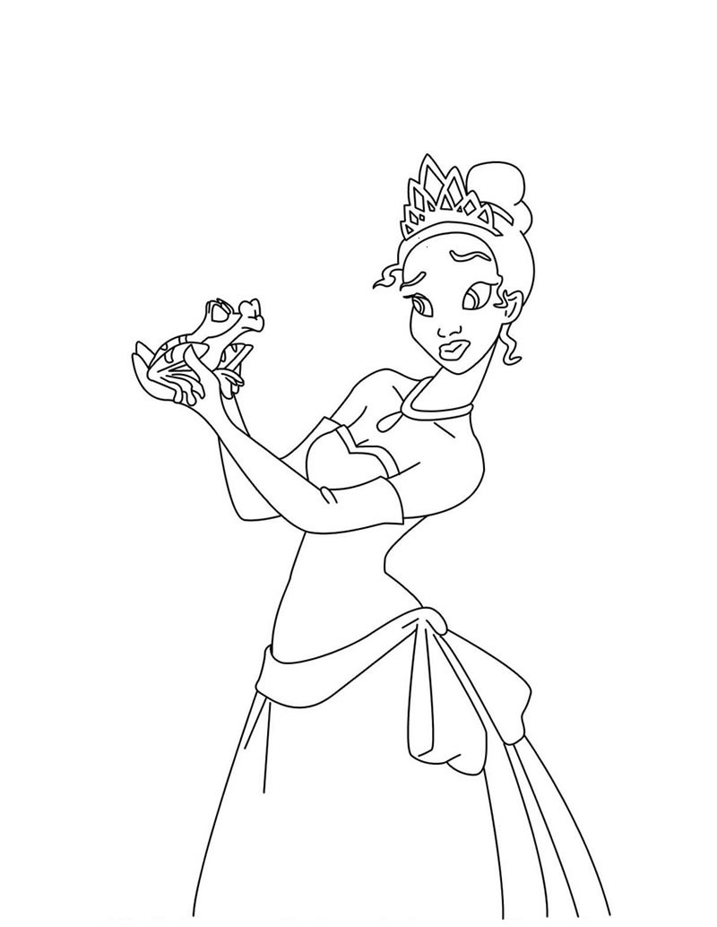 33+ Unique Princess Frog Coloring Pages Printable