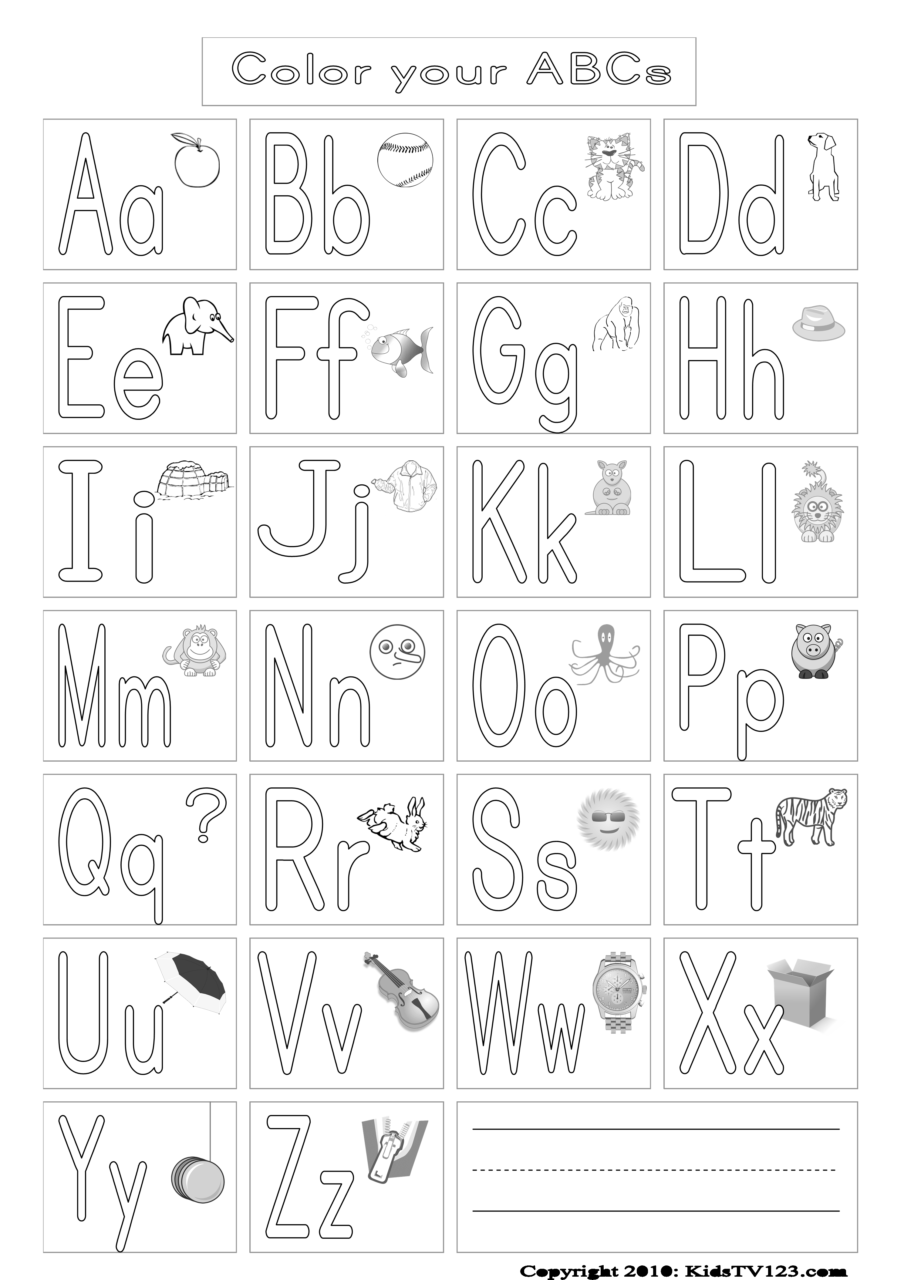 50+ Whimsical Free Printable ABC Coloring Pages Detailed