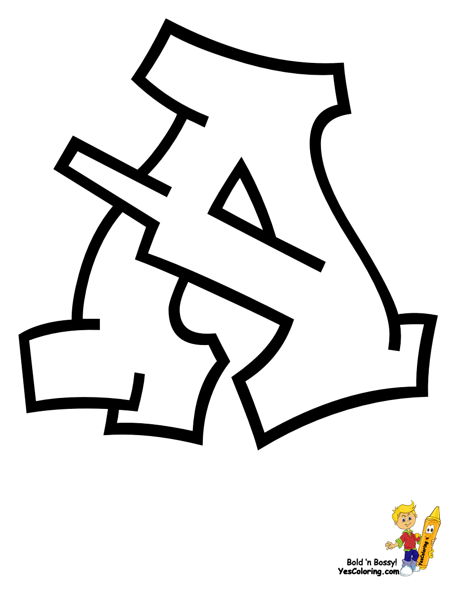 36+ Cheerful Graffiti Alphabet Coloring Pages Printable