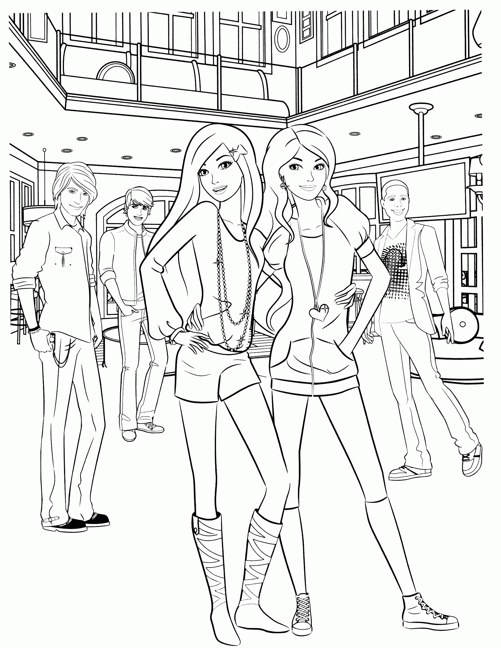 46+ Happy Barbie Prom Coloring Pages Printable