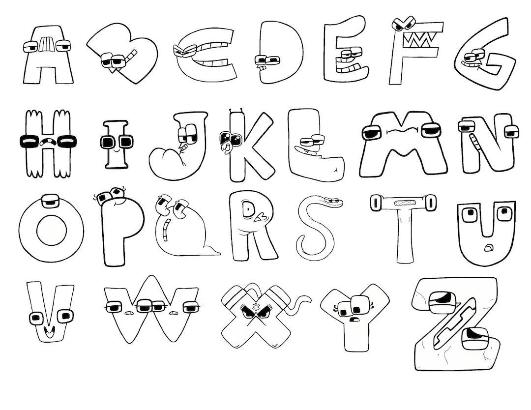 35+ Cheerful Alphabet Lore B Coloring Pages and Drawing