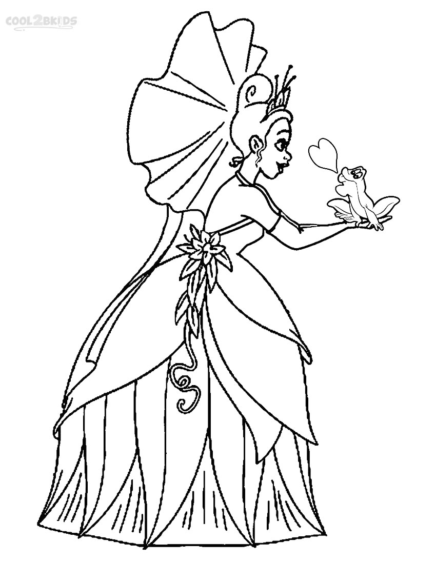 5+ Aesthetic Princess Frog Coloring Pages Printable