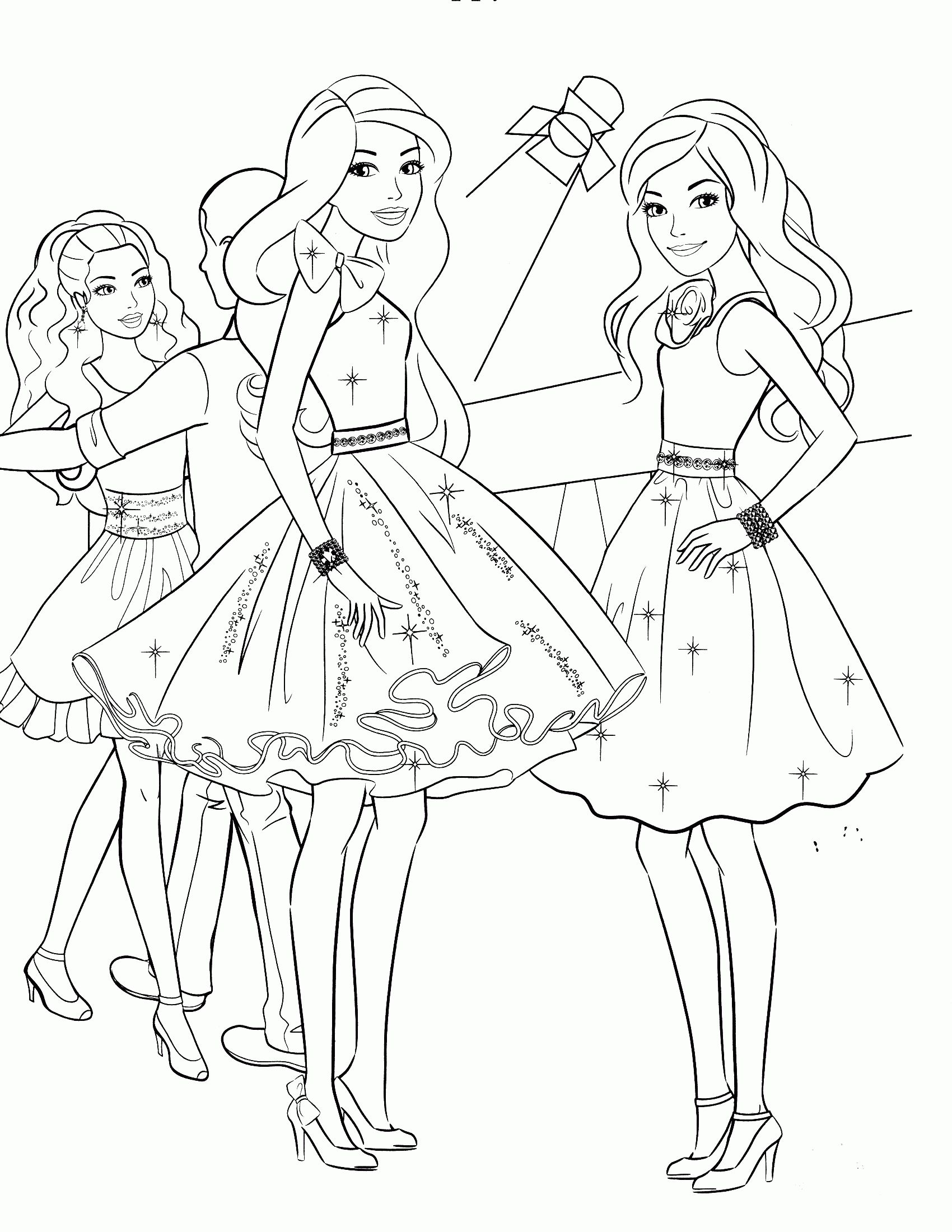 57+ Joyful Barbie Prom Coloring Pages Printable