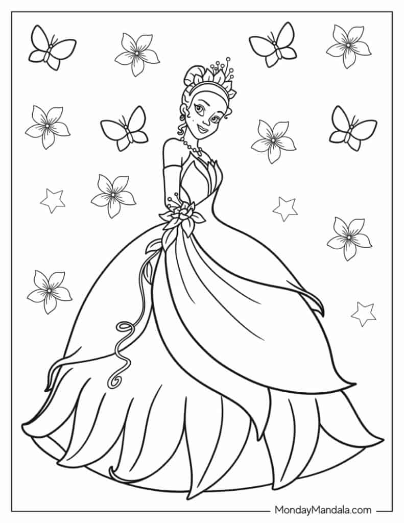 57+ Lovely Princess Frog Coloring Pages Printable