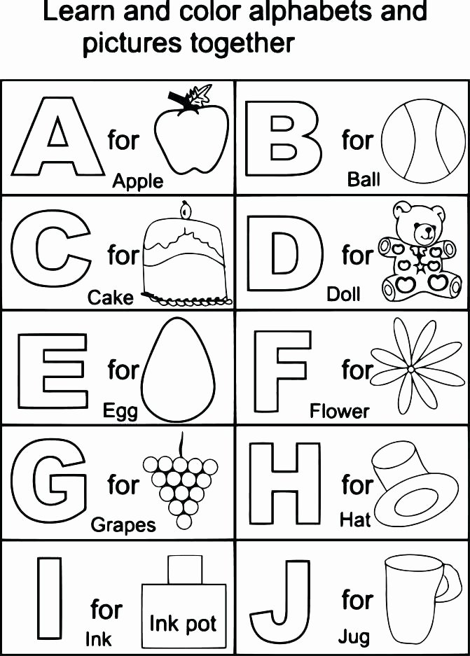 140+ Charming A-Z Alphabet Coloring Pages Printable