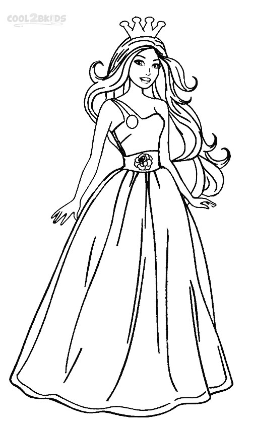 63+ Fun Barbie Prom Coloring Pages Printable