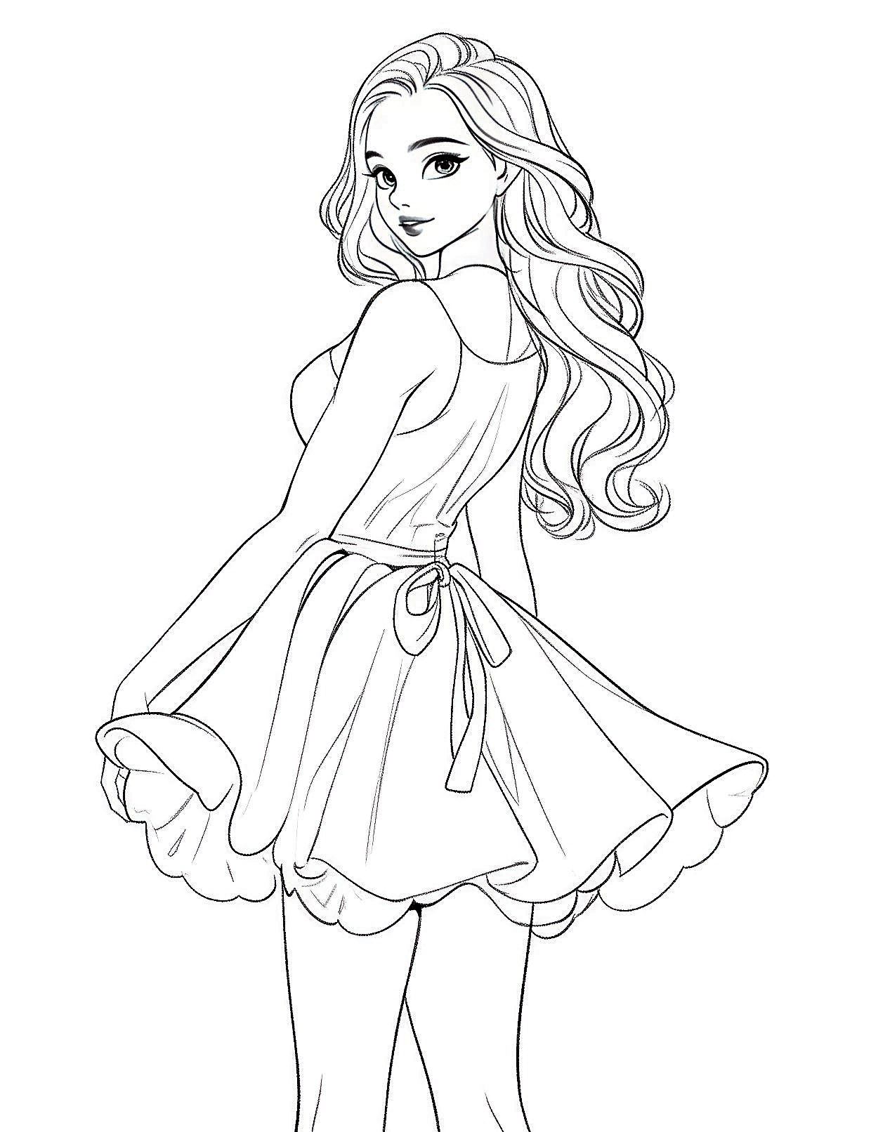 64+ Entertaining Barbie Prom Coloring Pages Printable