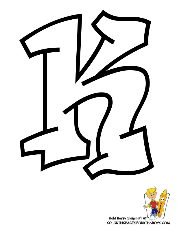 80+ Fun Graffiti Alphabet Coloring Pages Printable