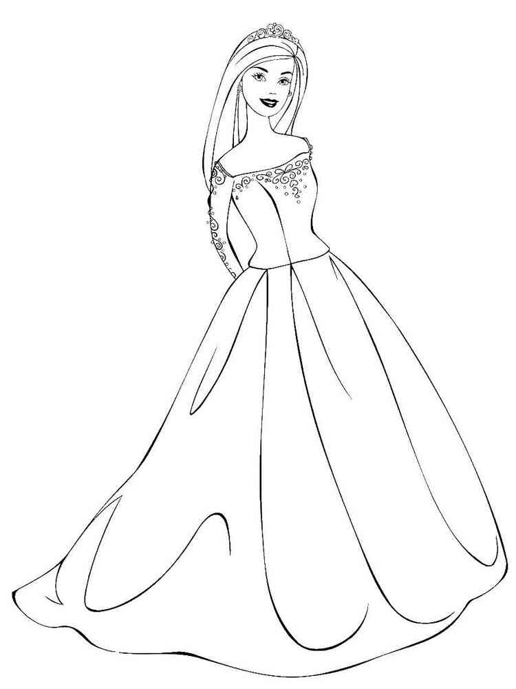 87+ Interactive Barbie Prom Coloring Pages Printable