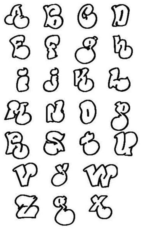 93+ Engaging Graffiti Alphabet Coloring Pages Printable