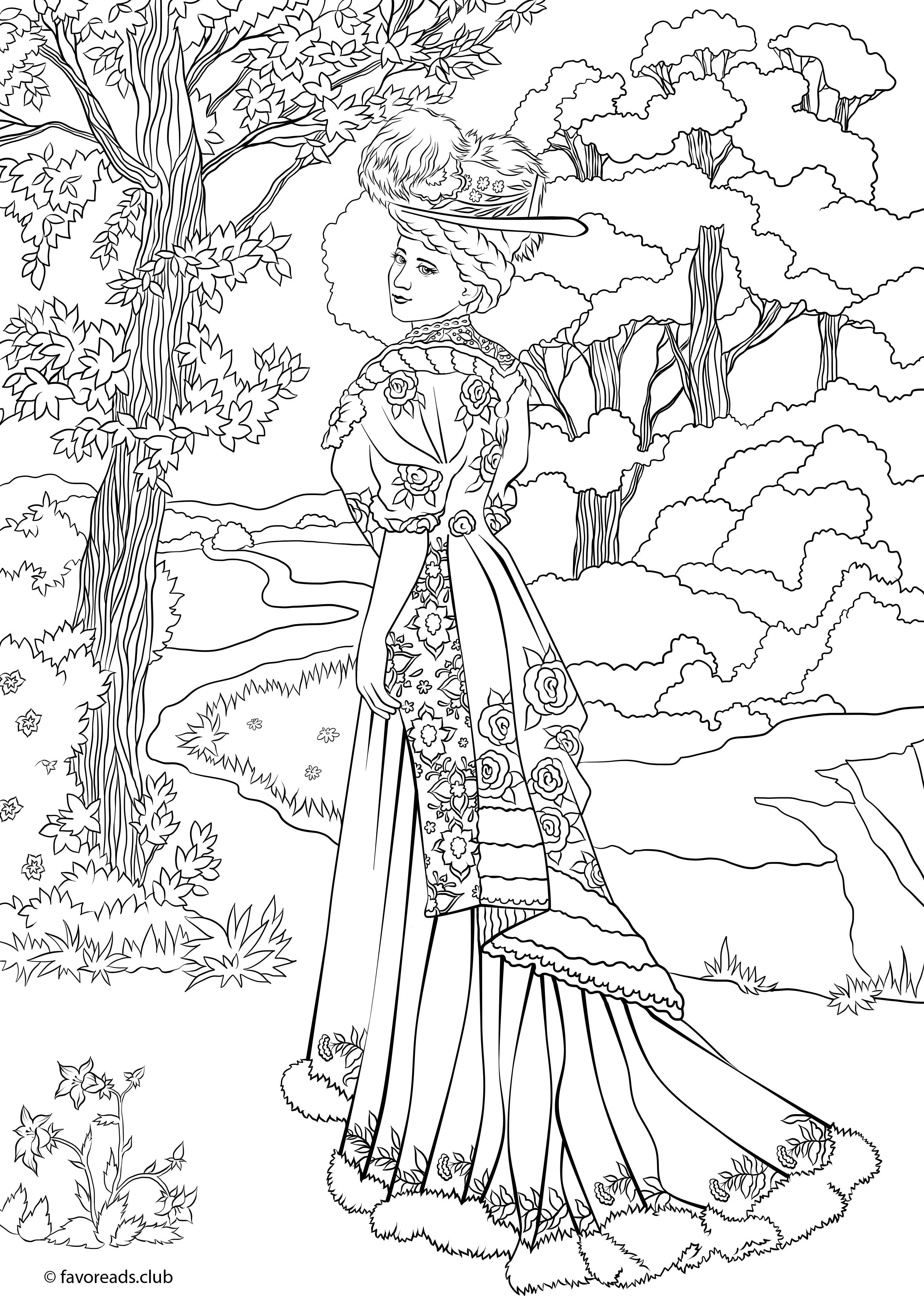 42+ Amazing Vintage Adult Coloring Pages Easy Kids