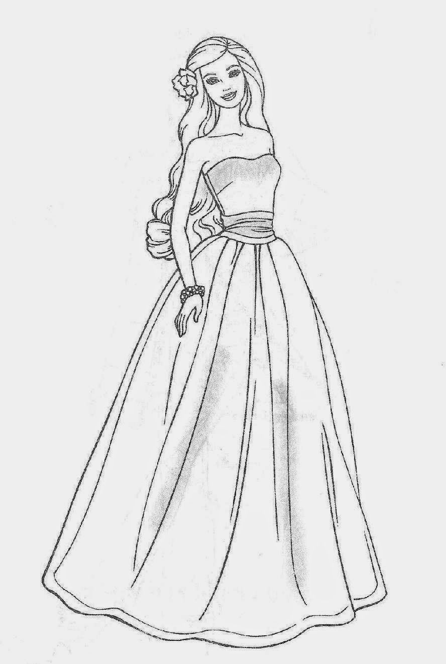 96+ Interactive Barbie Prom Coloring Pages Printable