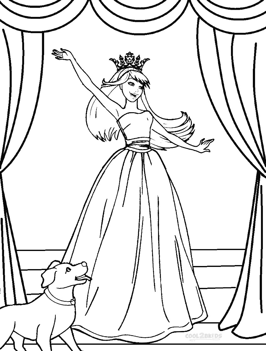 96+ Realistic Barbie Prom Coloring Pages Printable