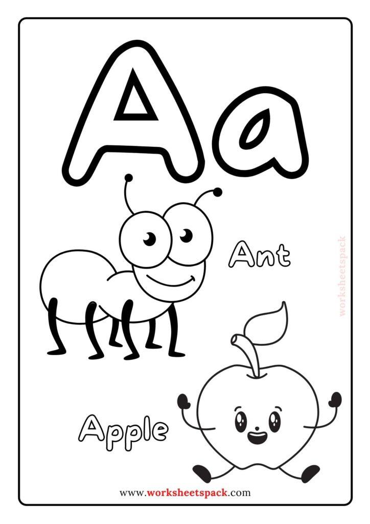 45+ Lovely Free Printable ABC Coloring Pages Art