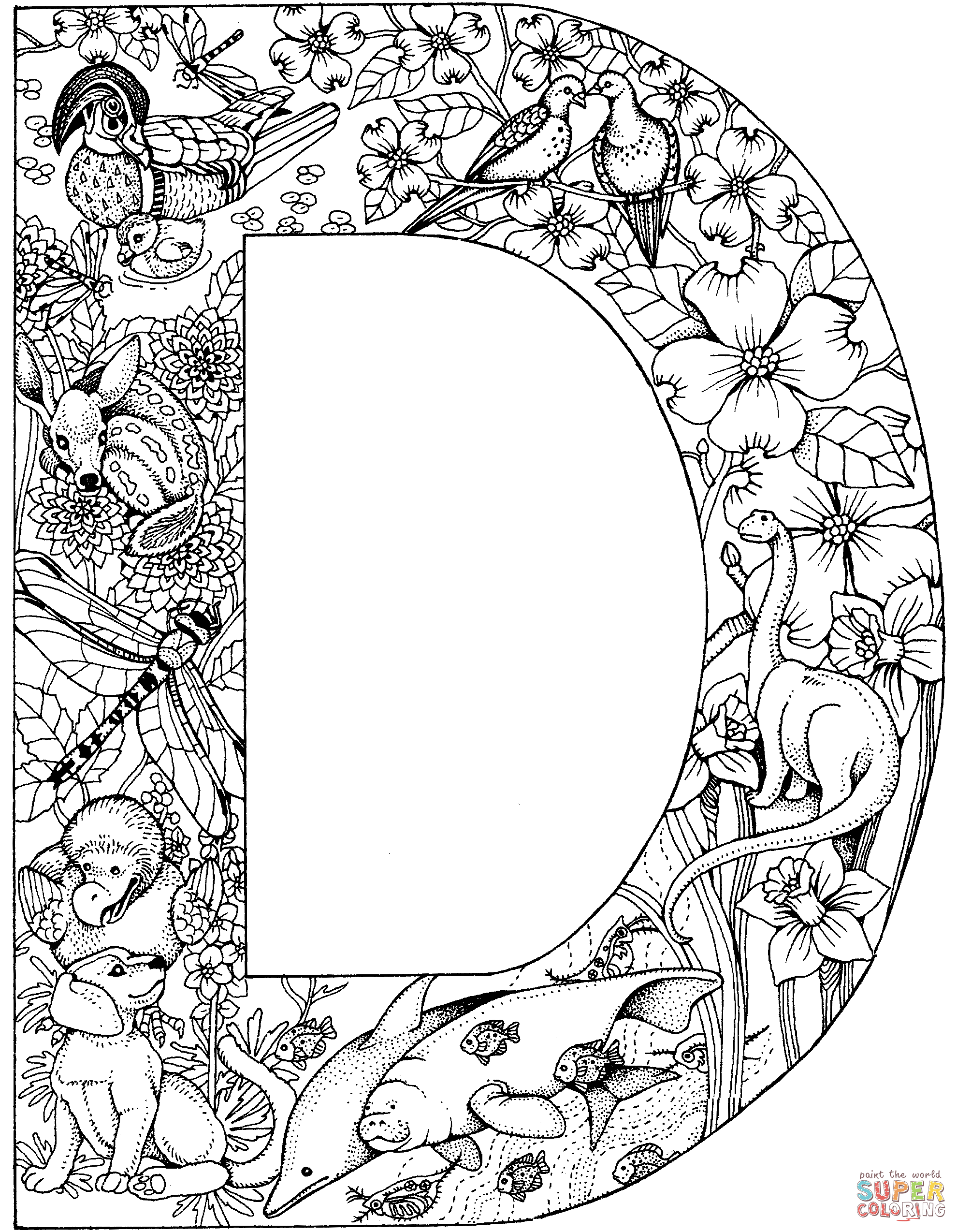 40+ Simple Fun Letter Coloring Pages Easy Kids