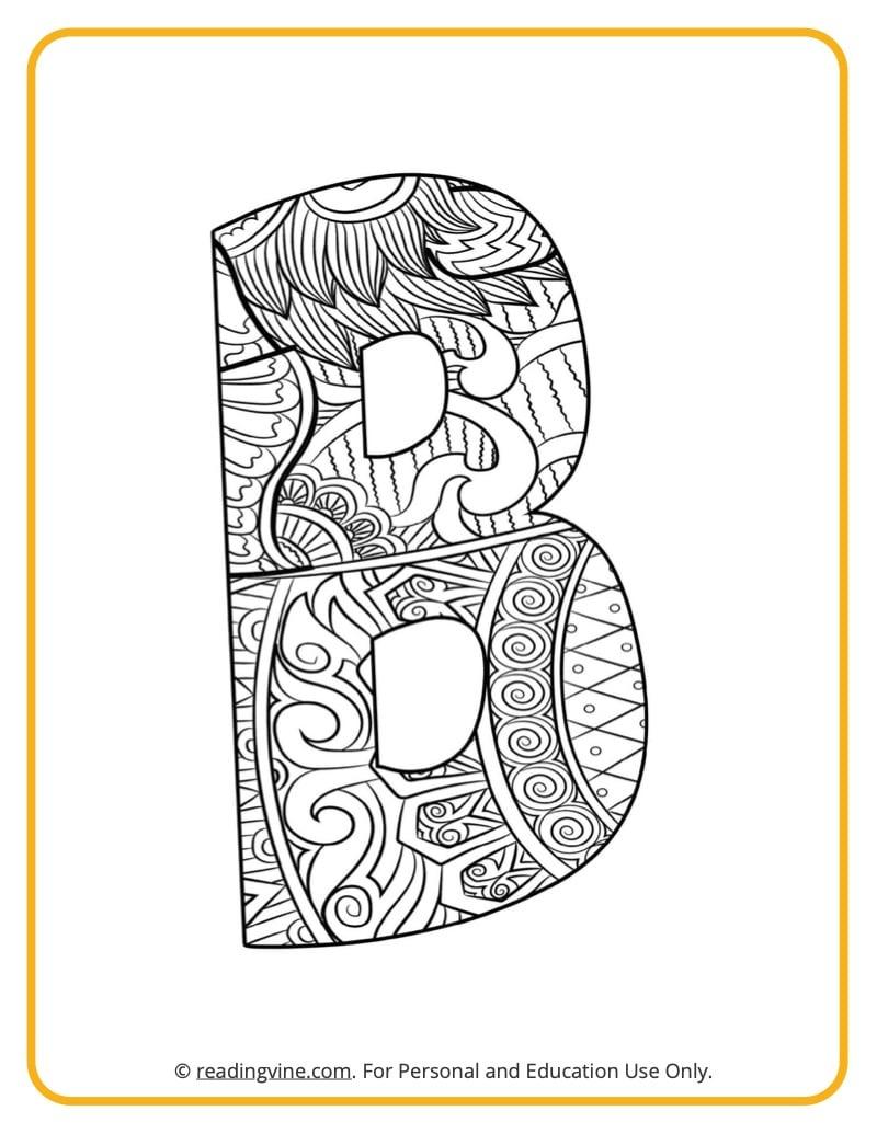 50+ Relaxing Alphabet Lore B Coloring Pages Detailed