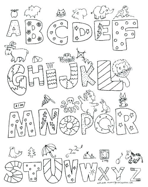 48+ Inspiring Free Printable ABC Coloring Pages Archives