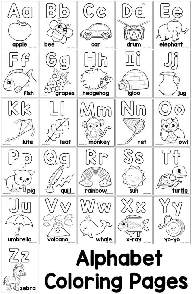 43+ Creative Free Printable ABC Coloring Pages Cute