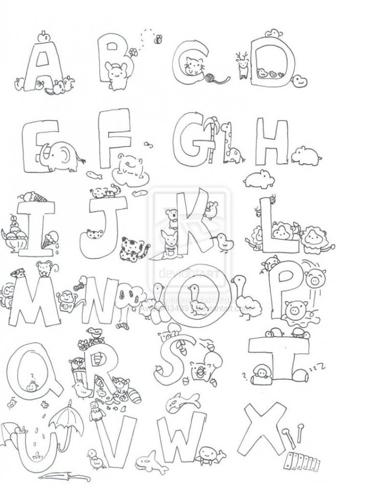 40+ Happy Free Printable ABC Coloring Pages to Print