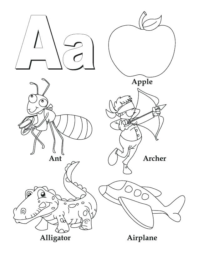 46+ Adorable A-Z Alphabet Coloring Pages Printable